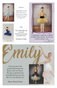2019 Program Ad Examples | Velocity Dance Center